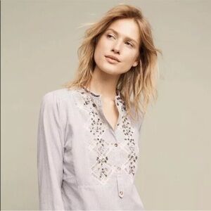 Anthropologie Floreat Needle Craft Blouse 10